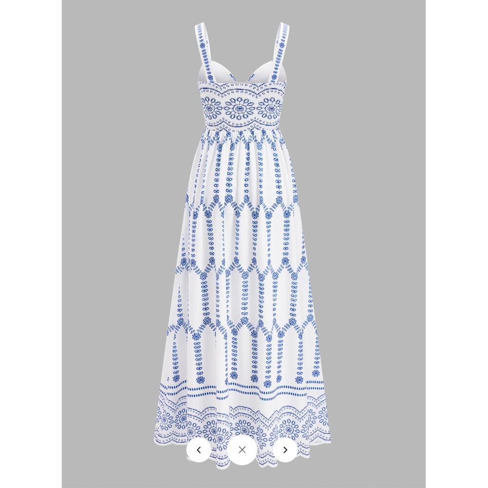 NWT Commense Boho Floral Print Cut-Out Maxi Dress Sz S - Picture 2 of 5